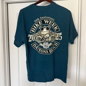 Teal Bike Week Daytona Graphic T-Shirt